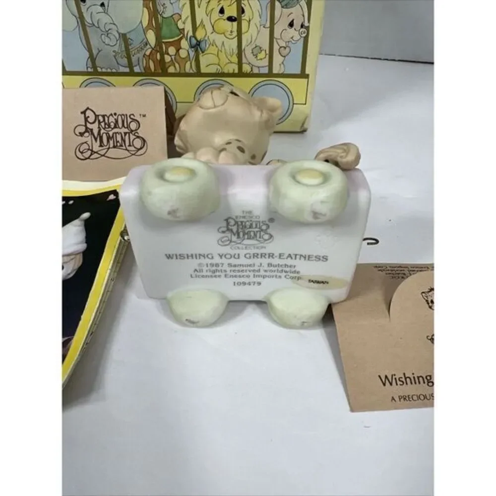 Vintage 1987 PRECIOUS MOMENTS‎ Birthday Train Series - #7 Leopard- 109479 - MIB
